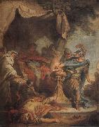 Francois Boucher Mucius Scaevola putting his hand in the fire china oil painting reproduction